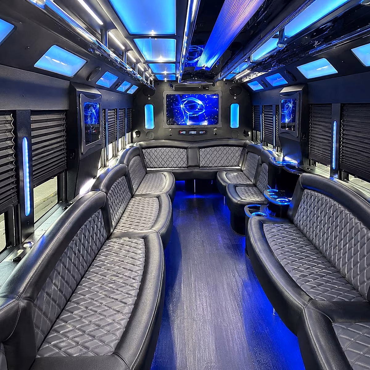 toledo 50 passenger party bus interior