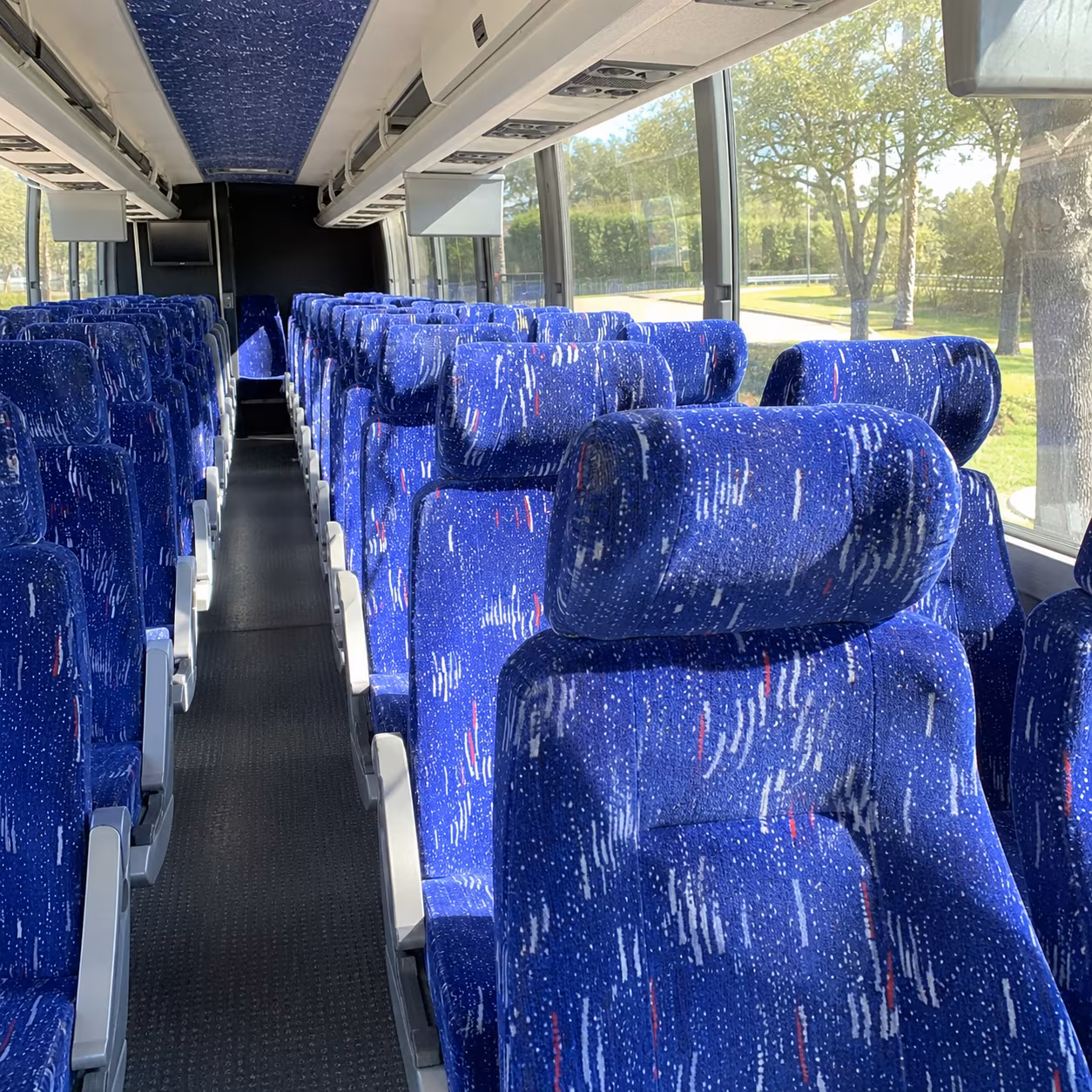 toledo 56 passenger charter bus inside